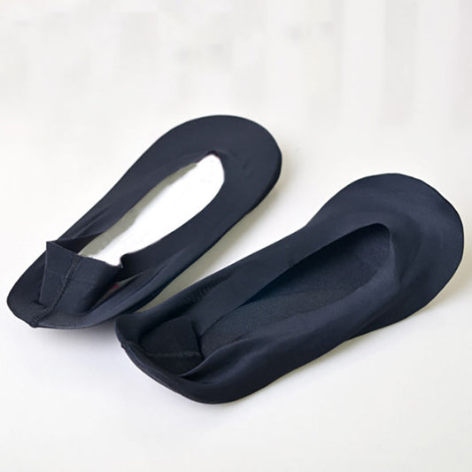 Massage Boat socks Sponge Pad Ice Silk Silicone Seamless Invisible Thin Socks Female Non-slip And Sweat-absorbent