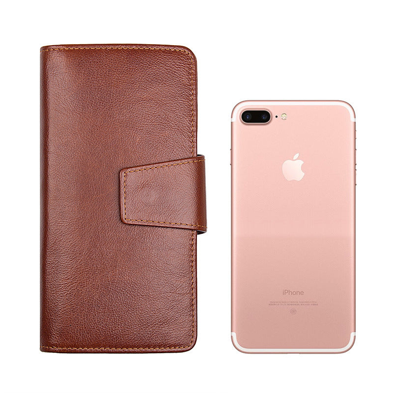 Cameida New Men'S Leather Business Wallet Long Fashion Buckle Rfid Wallet Spot Wholesale