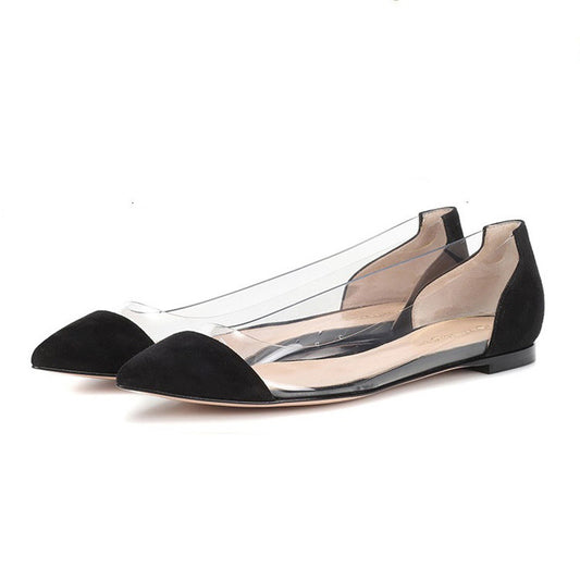 Pointed Personality Transparent Pointed Shallow Mouth Flat Shoes