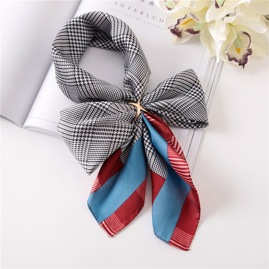 Spring And Summer New Korean Decorative Scarf, Summer Art Sunscreen Silk Scarf, Summer Japanese And Korean Fashion Printing Scarf