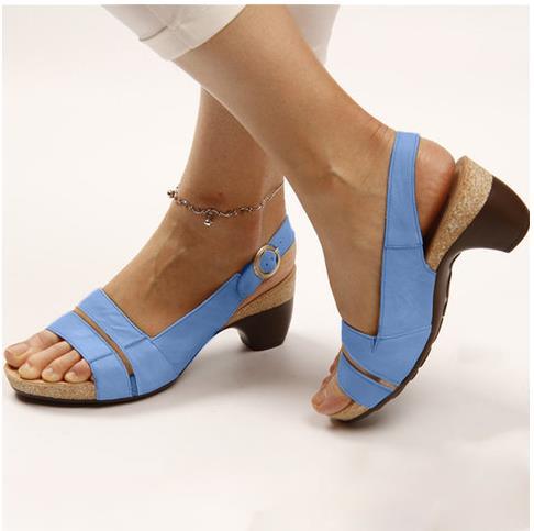New Thick Soled One Piece Heel Women's Shoes Summer Thick Heel Platform Sandals
