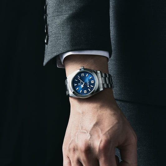 Luminous waterproof steel strap men's watch 5177