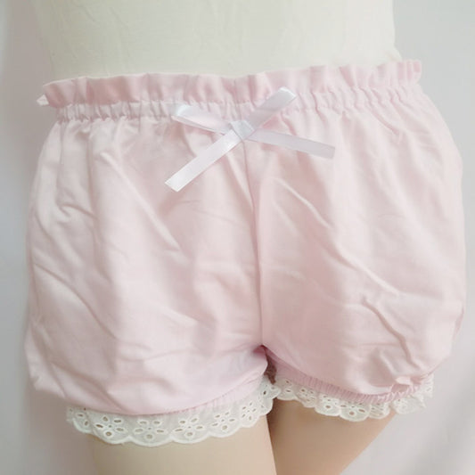 Soft Cute Cotton Lace-Trimmed Pumpkin Pants Bloomers Safety Shorts