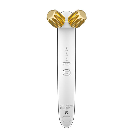 Facial Massager, Facial Lifting And Firming Artifact, Electronic Beauty Instrument, Household 24K Gold Face-lifting Instrument, Roller V Face