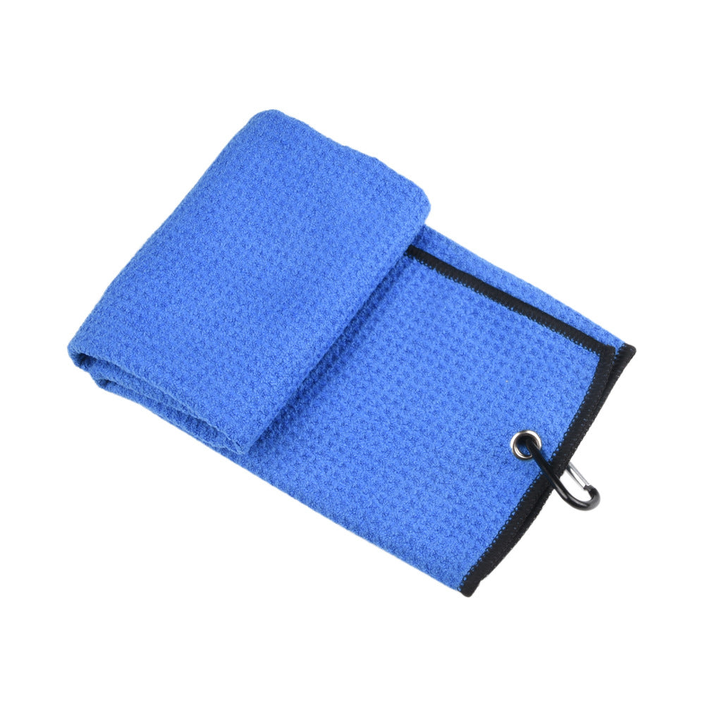 Towel Waffle Three-Fold  Hook Towel Sweat-Absorbent And Quick-Drying 41X54 Sports Towel