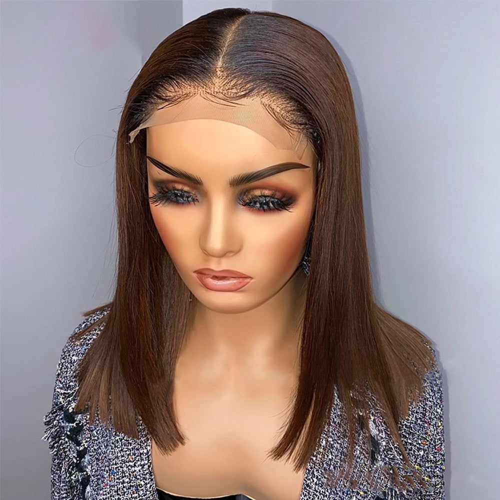 Ægte Menneskehår Gradient Front Lace Paryk