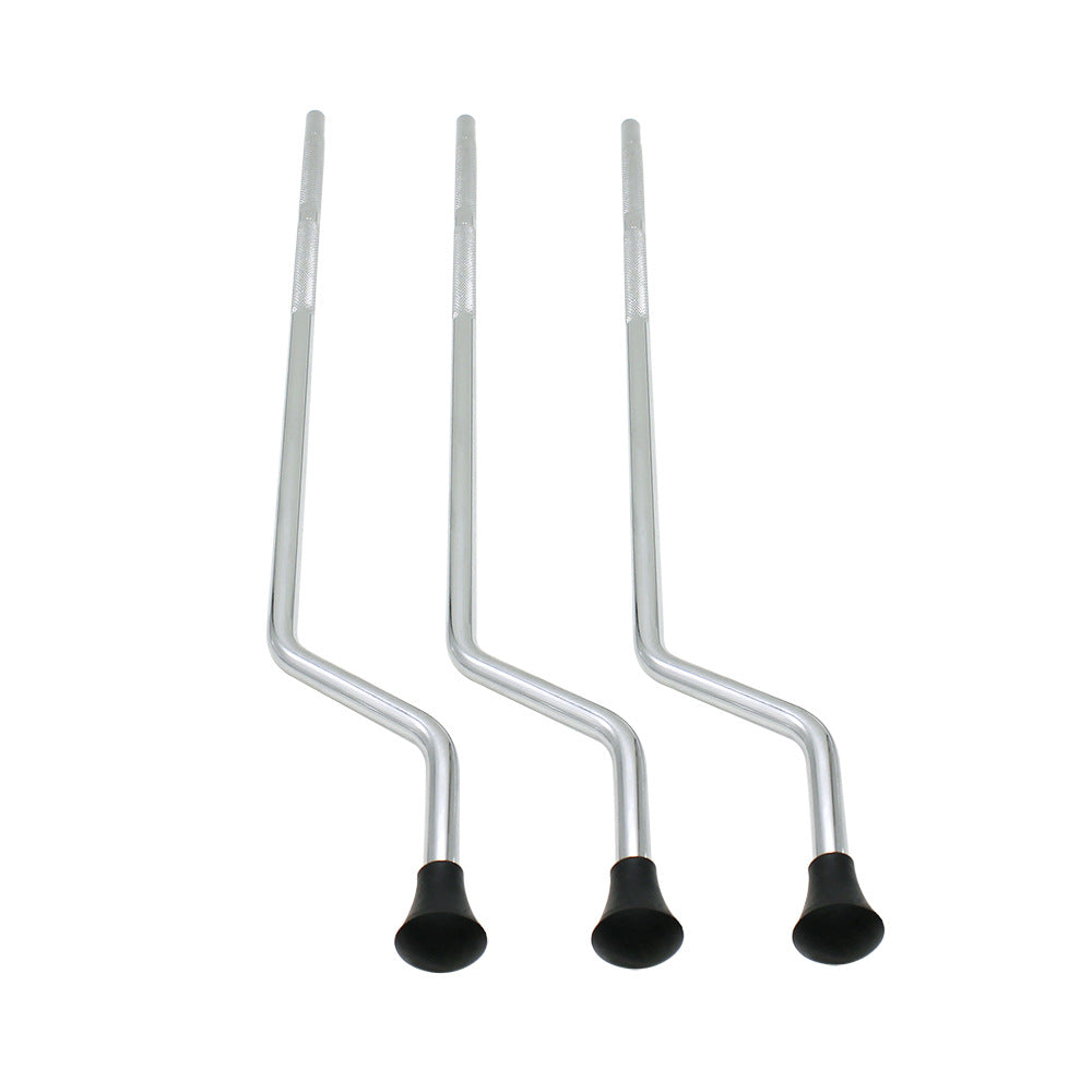 Metal Tom Drum Legs Anti-Skid Surface Plating Percussion Parts Accs Silver