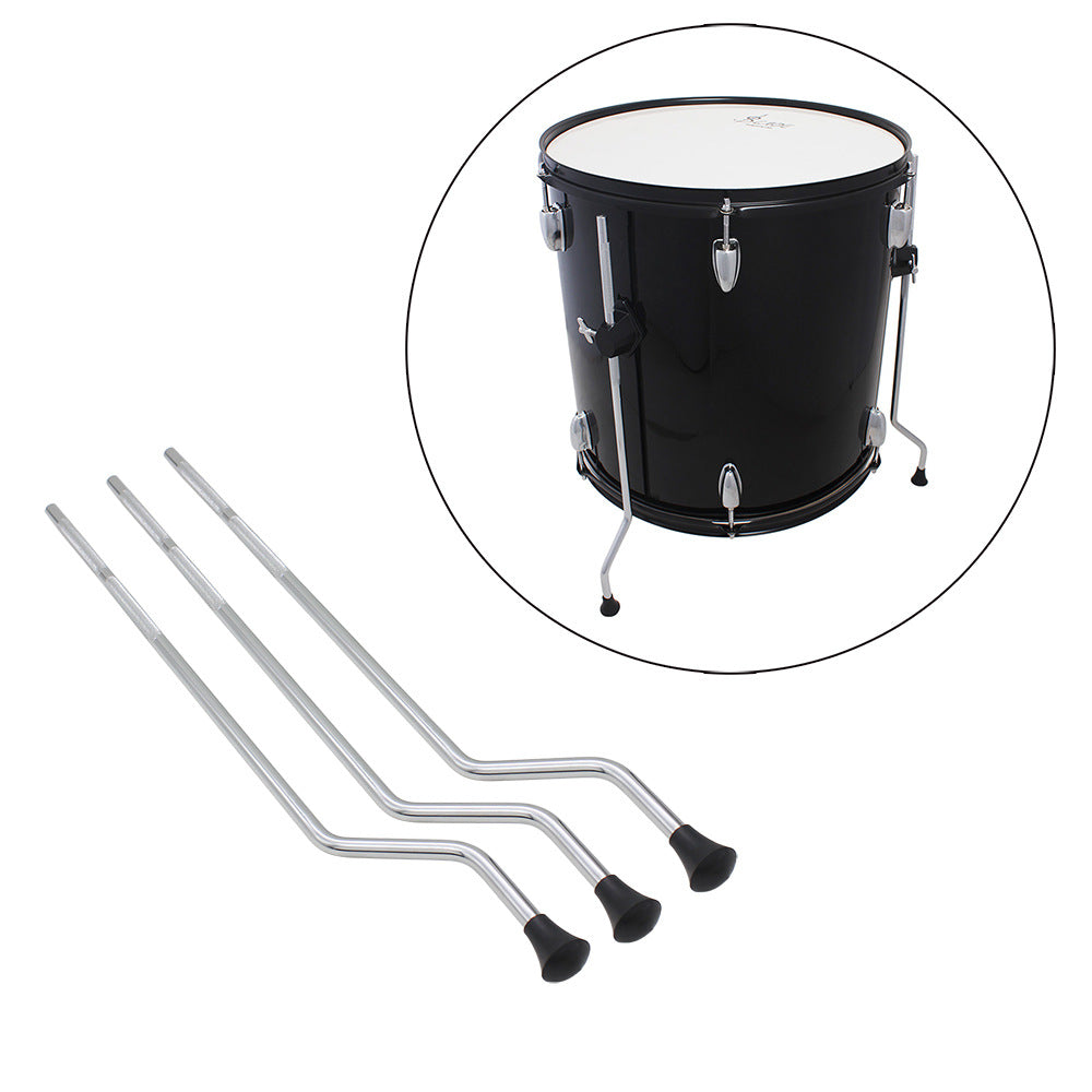 Metal Tom Drum Legs Anti-Skid Surface Plating Percussion Parts Accs Silver