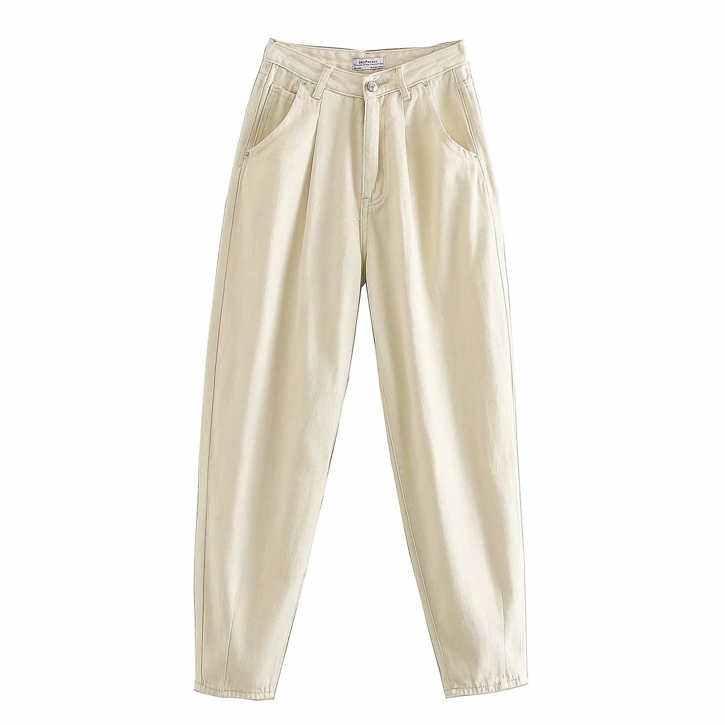 European And American Wholesale Loose Pleated Women's Jeans
