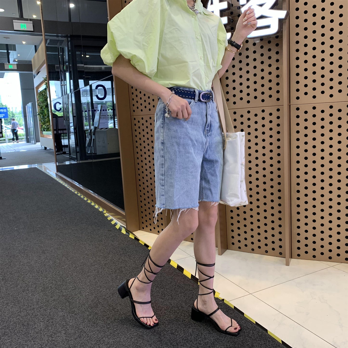 Strap Around The Foot Thick Heel Fairy Shoes