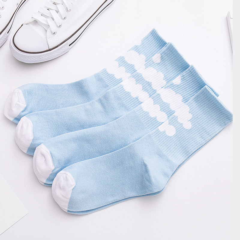 Yunduo Cotton Sportsstrømper til kvinder, svedabsorberende