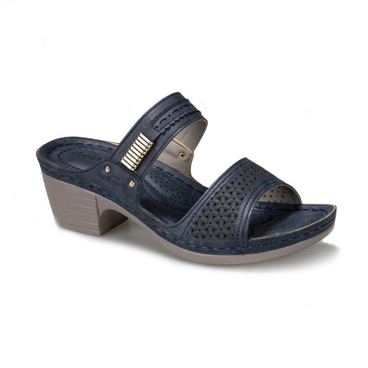 Large Size Slope With Solid Color European And American Style Hollow Thick Heel Flat Slippers Women