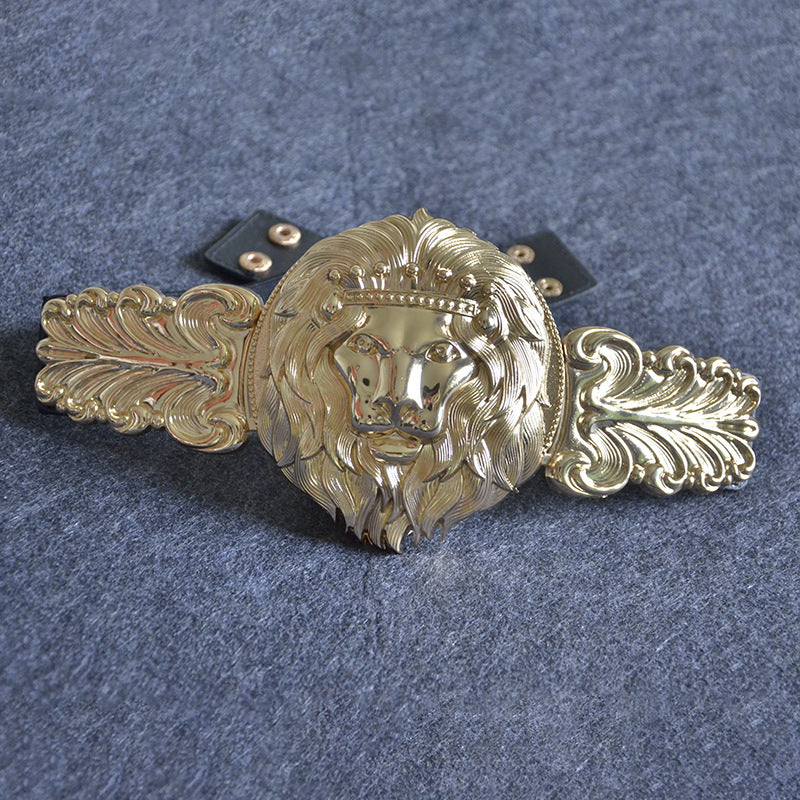 Ladies Metal Gold Lion Head Girdle