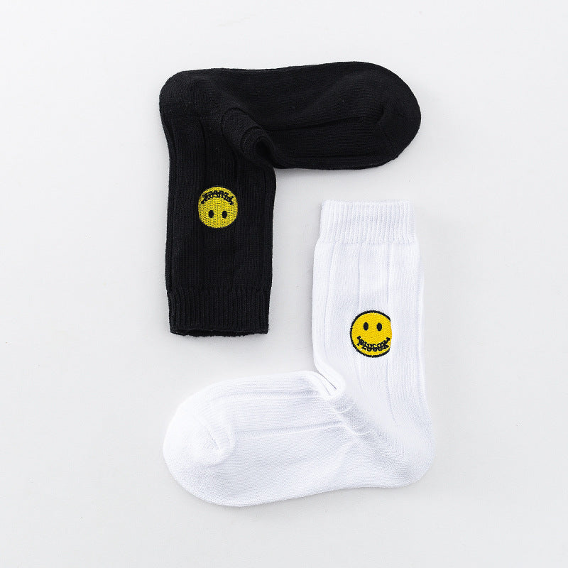 Domestic Plusox stockings Smile embroidery smiley Men And Women The Same Thick Thread SocksFemale Winter Pile Of Socks