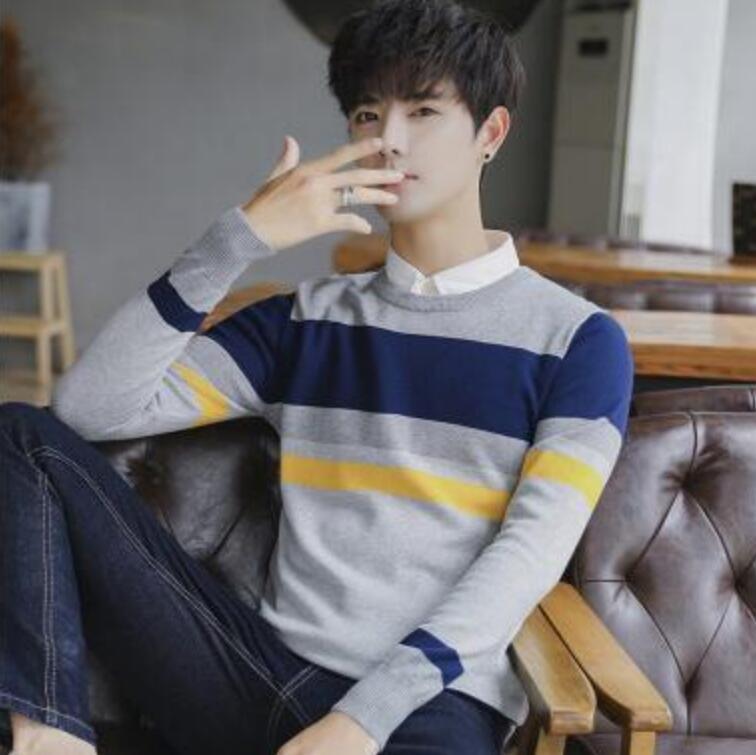 Casual Round Neck Pullover Sweater Sweater Men's Base Coat