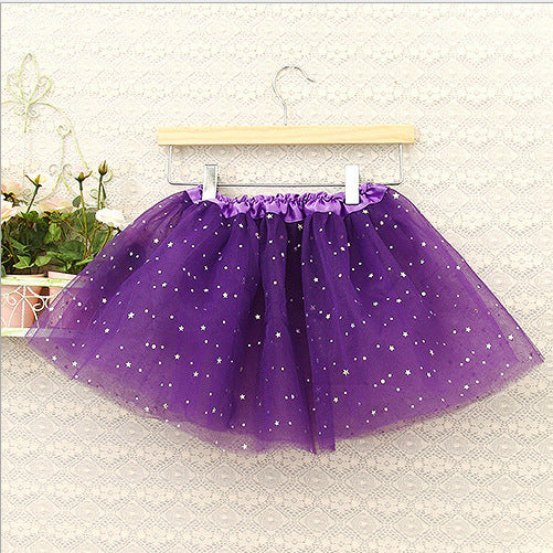 Children's Pettiskirt Sequined Glitter Star TUTU Skirt Dance Skirt