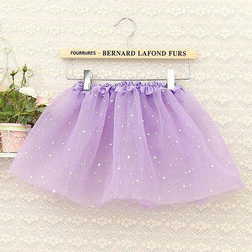 Children's Pettiskirt Sequined Glitter Star TUTU Skirt Dance Skirt