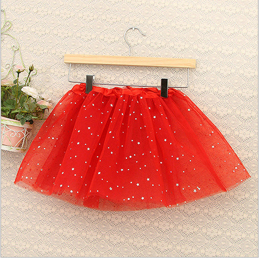Children's Pettiskirt Sequined Glitter Star TUTU Skirt Dance Skirt