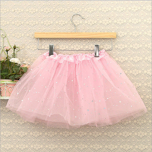 Children's Pettiskirt Sequined Glitter Star TUTU Skirt Dance Skirt