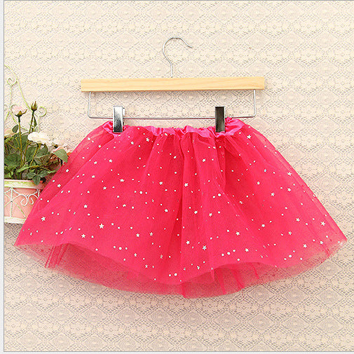 Children's Pettiskirt Sequined Glitter Star TUTU Skirt Dance Skirt