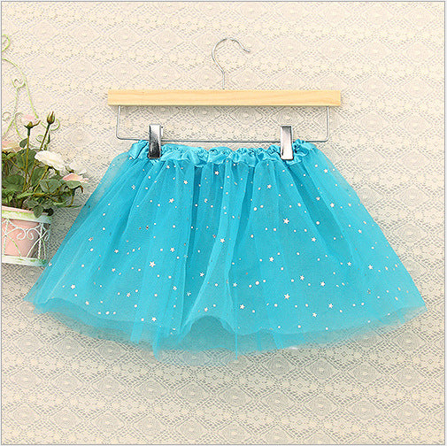 Children's Pettiskirt Sequined Glitter Star TUTU Skirt Dance Skirt