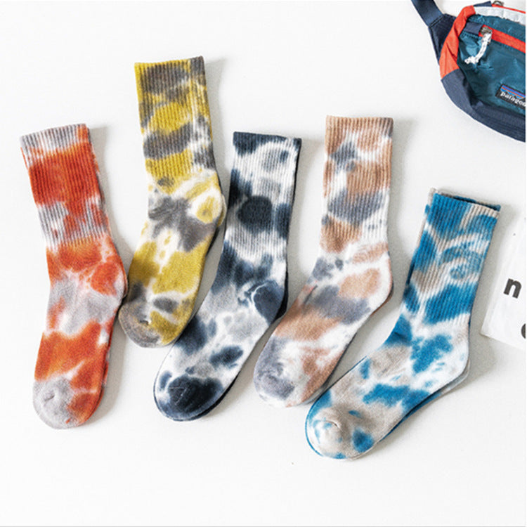 Women's Fashion Simple Tie-Dye Tube Socks