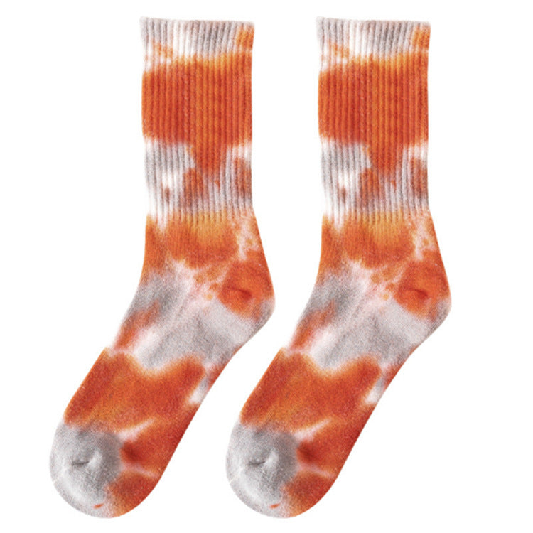Women's Fashion Simple Tie-Dye Tube Socks