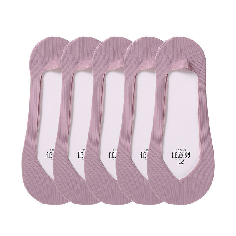 Boat Socks Women's Thin Shallow Mouth Invisible Socks Spring And Summer Striped Women's Boat Socks