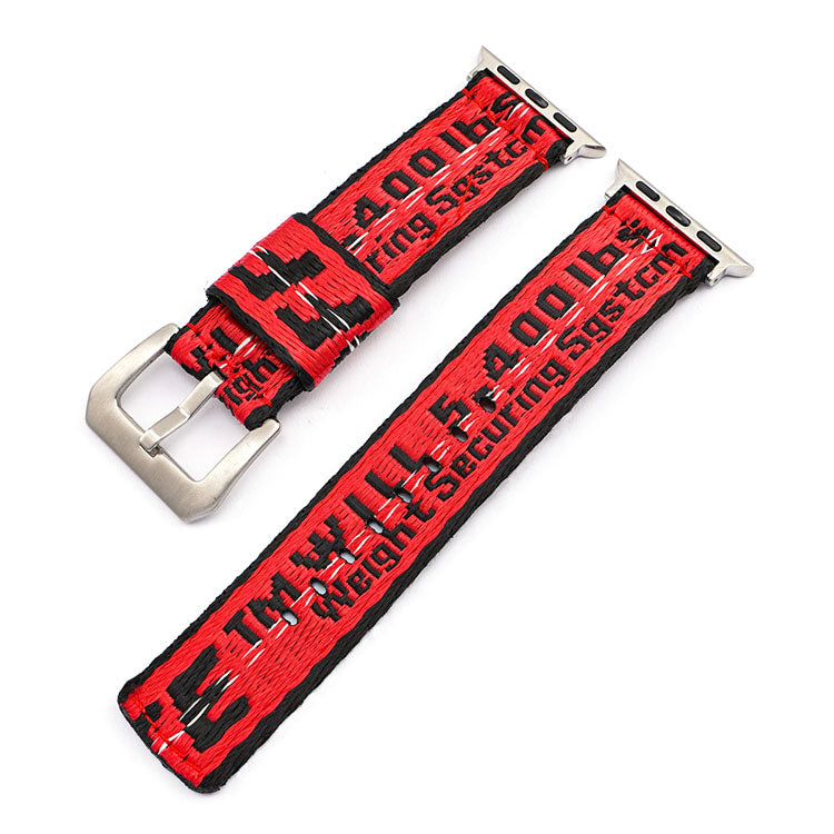 Compatible with Apple, Suitable For Apple 6th Generation Woven Nylon Strap OFF WHITE New Iwatch2345se Wristband