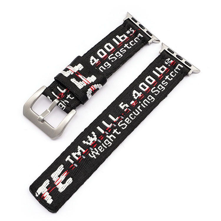 Compatible with Apple, Suitable For Apple 6th Generation Woven Nylon Strap OFF WHITE New Iwatch2345se Wristband