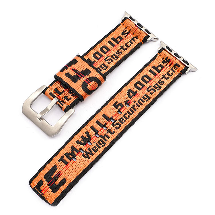 Compatible with Apple, Suitable For Apple 6th Generation Woven Nylon Strap OFF WHITE New Iwatch2345se Wristband