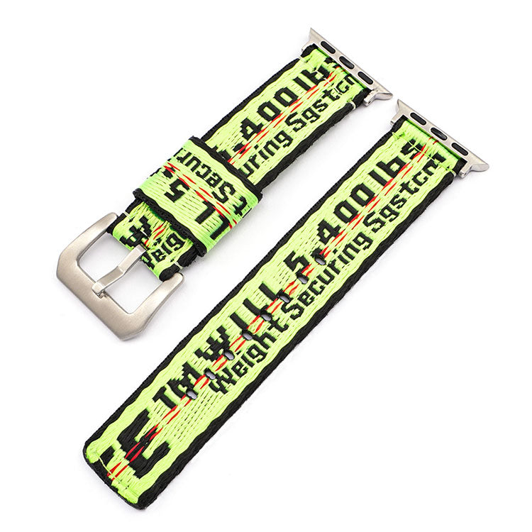 Compatible with Apple, Suitable For Apple 6th Generation Woven Nylon Strap OFF WHITE New Iwatch2345se Wristband