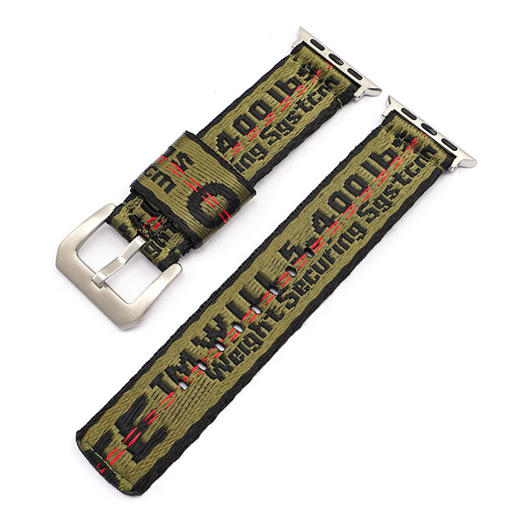 Compatible with Apple, Suitable For Apple 6th Generation Woven Nylon Strap OFF WHITE New Iwatch2345se Wristband