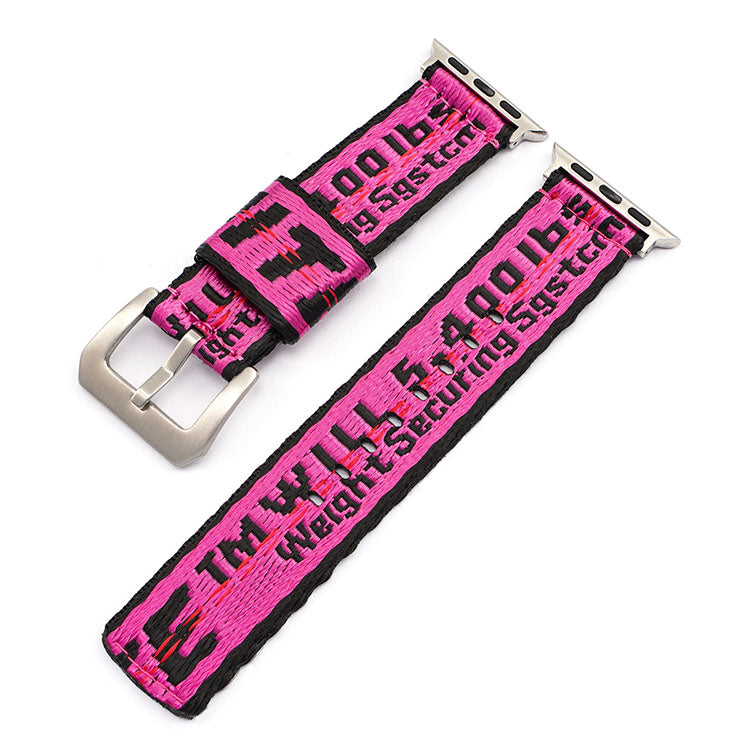 Compatible with Apple, Suitable For Apple 6th Generation Woven Nylon Strap OFF WHITE New Iwatch2345se Wristband