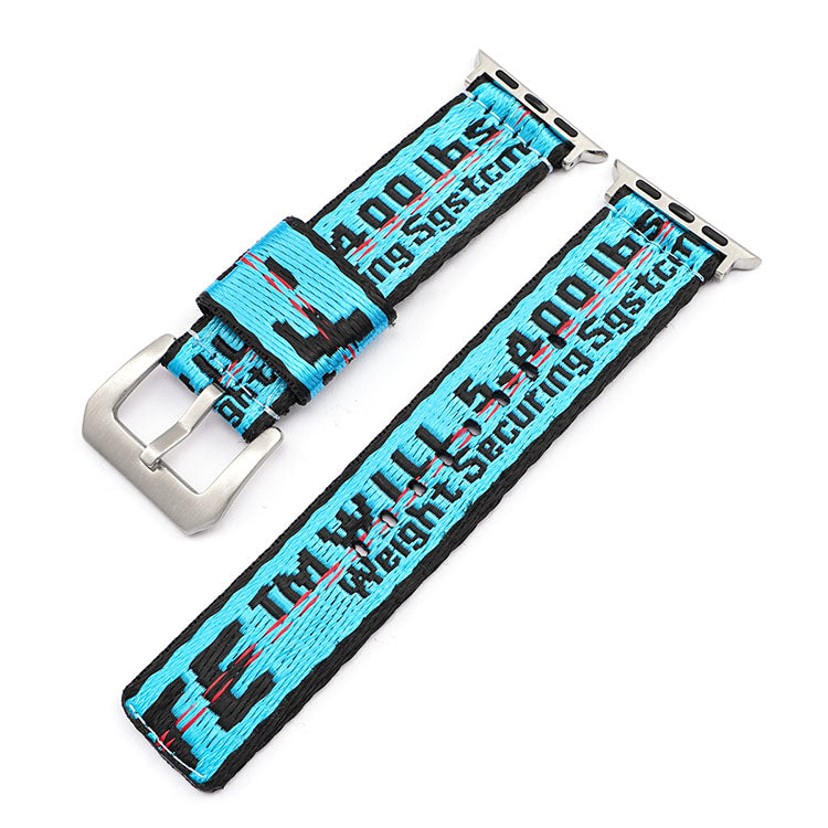 Compatible with Apple, Suitable For Apple 6th Generation Woven Nylon Strap OFF WHITE New Iwatch2345se Wristband