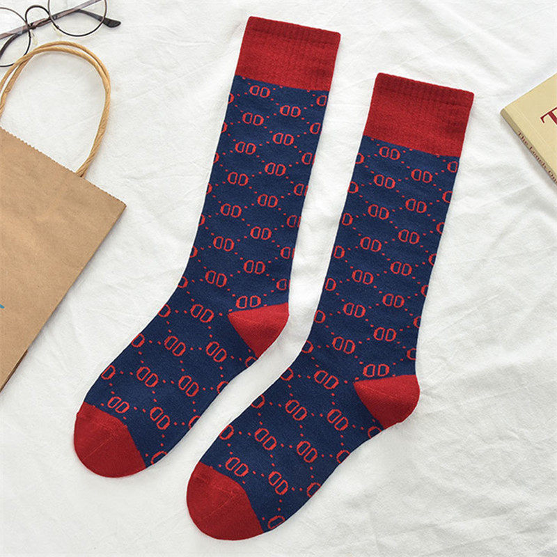 Korean Net red Letters Knee-length Autumn And Winter Calf Pile Pile Socks
