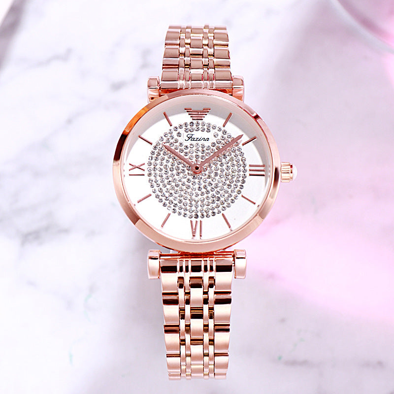 Gypsophila Stålbånd Kvarts Diamant Tide Ur