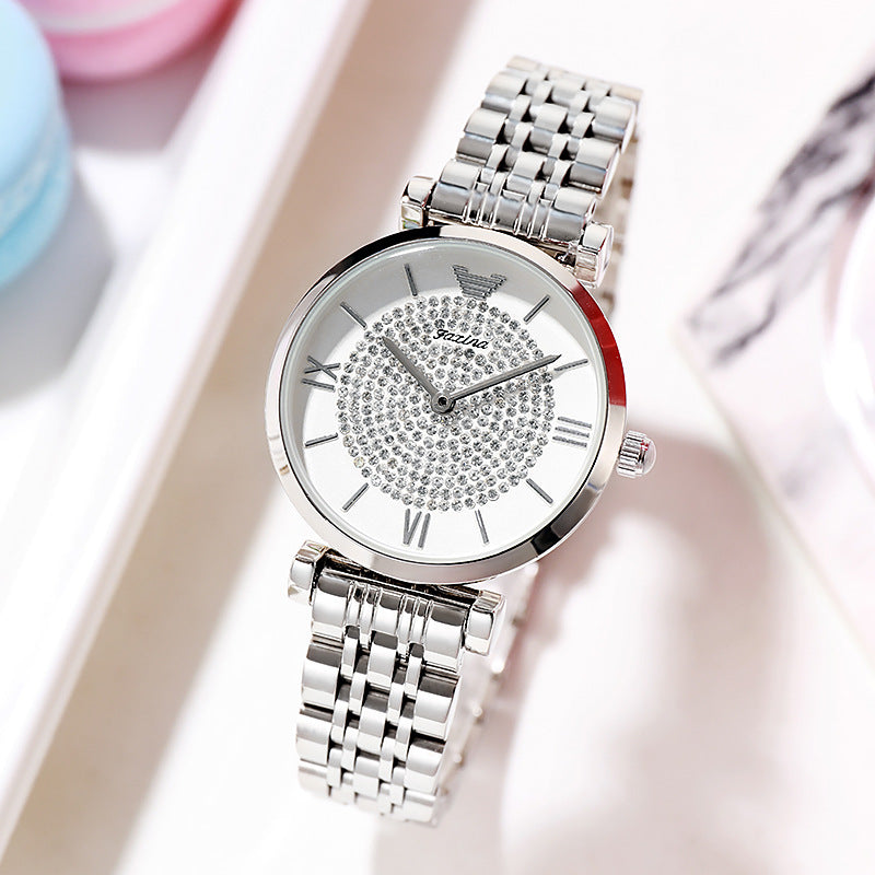 Gypsophila Stålbånd Kvarts Diamant Tide Ur