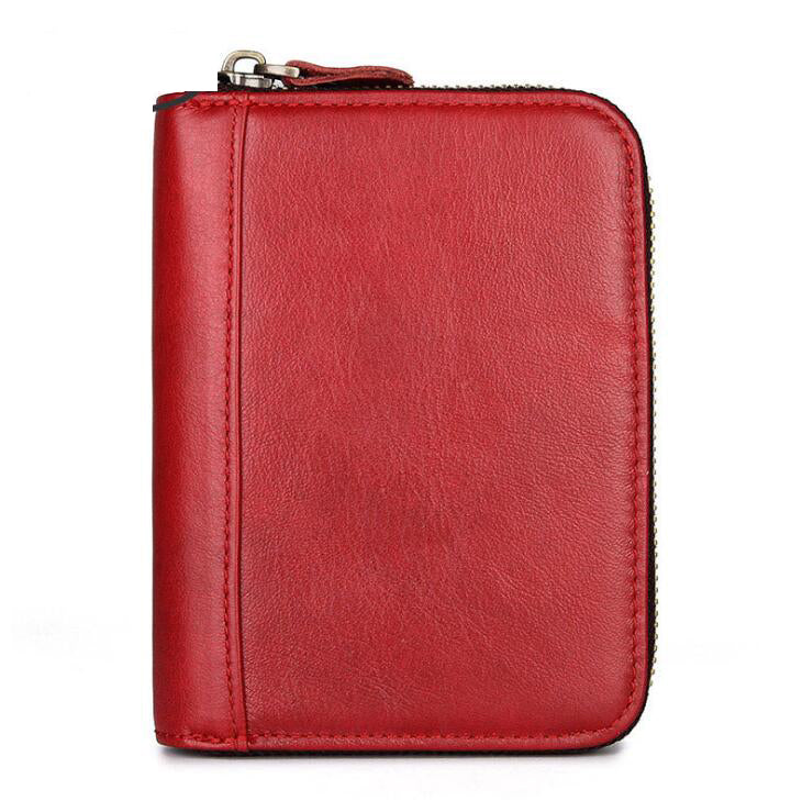 Autumn New Multi-Card Long Leather Wallet Unisex Rfid Shielding Card Case Leather Wallet
