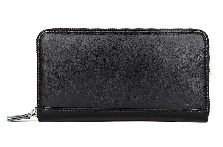 Autumn New Multi-Card Long Leather Wallet Unisex Rfid Shielding Card Case Leather Wallet