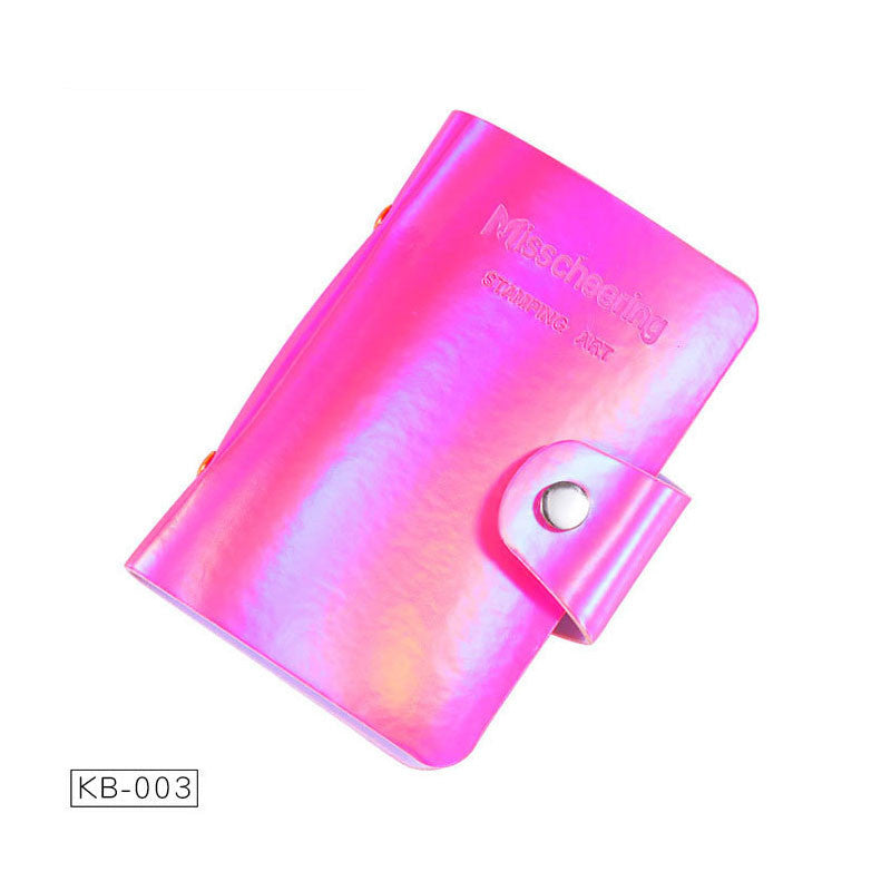 Nail Art Printing Template Laser Card Holder Steel Plate Set