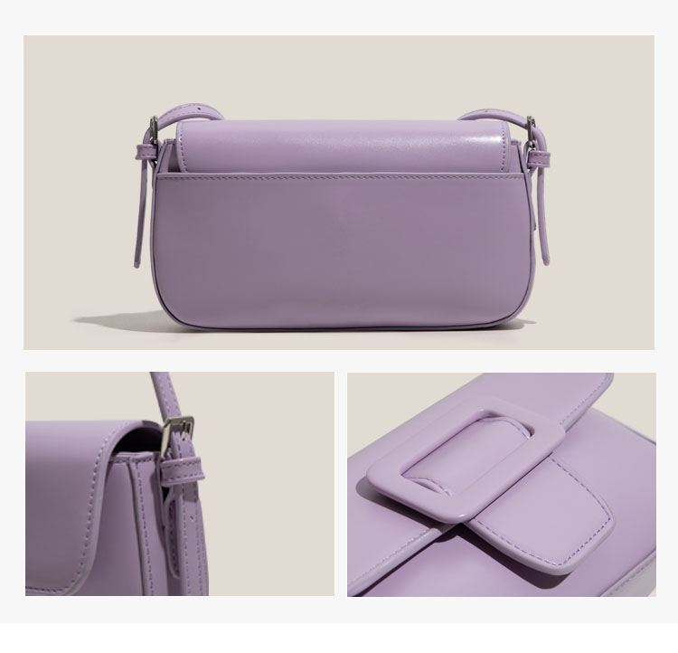Polly Bag Female Solid Color Underarm Bag Retro Single Shoulder Baguette