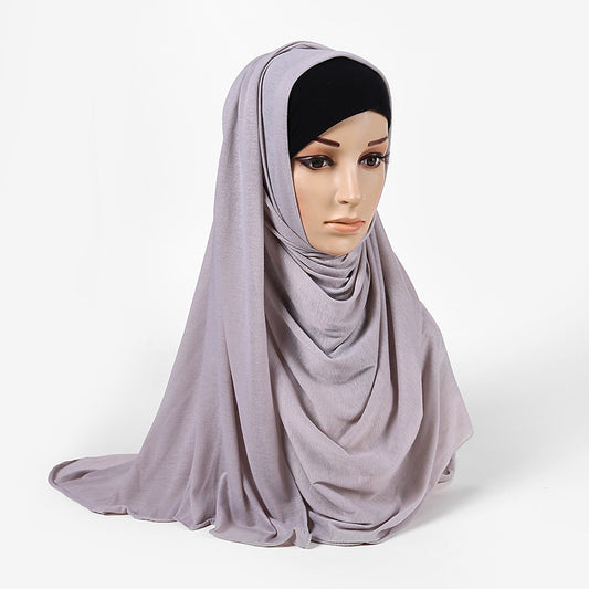 New Single-color  30-color   Single-color Female Headscarf Baotou Jersey Autumn And Winter Cotton Scarf Wholesale