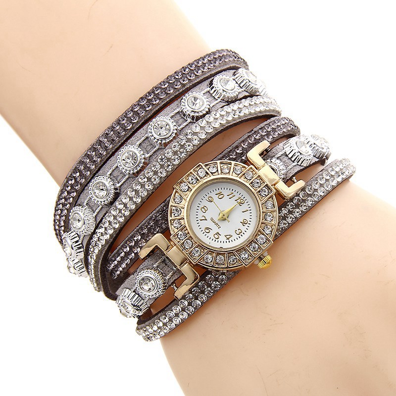Diamond Ladies Wrap Quartz Bracelet Watch