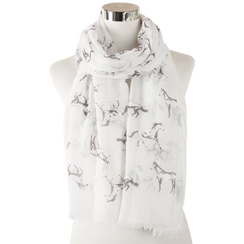 Warm Cotton-Polyester Shawl Travel Sunscreen Long Towel