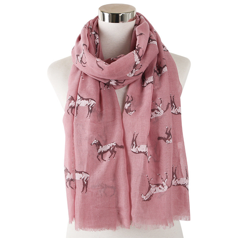 Warm Cotton-Polyester Shawl Travel Sunscreen Long Towel