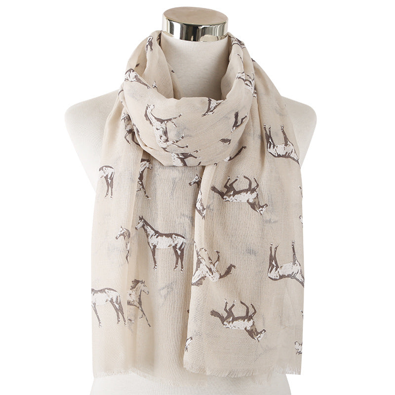 Warm Cotton-Polyester Shawl Travel Sunscreen Long Towel
