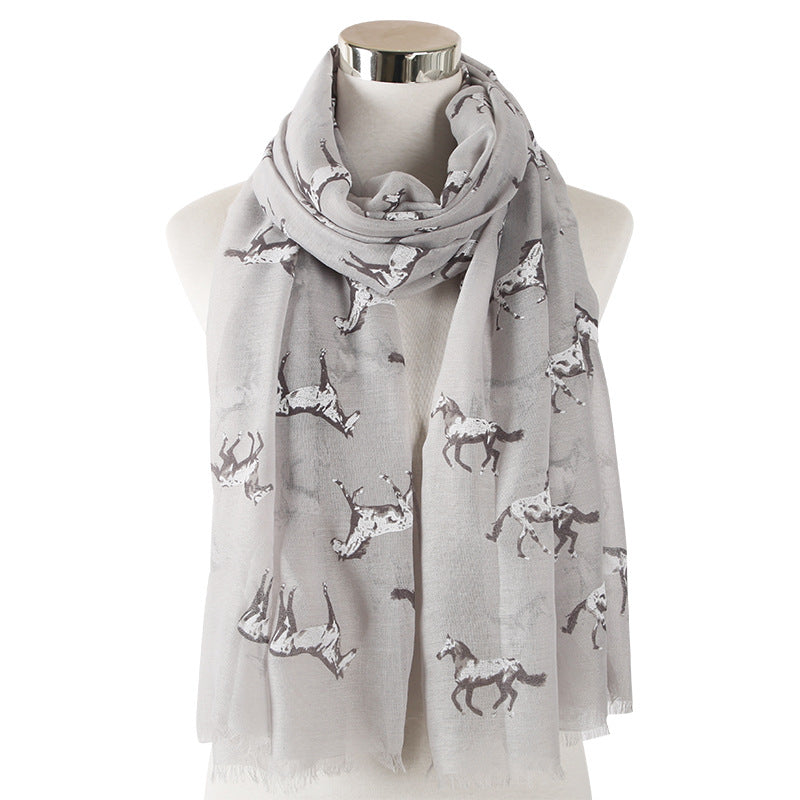 Warm Cotton-Polyester Shawl Travel Sunscreen Long Towel