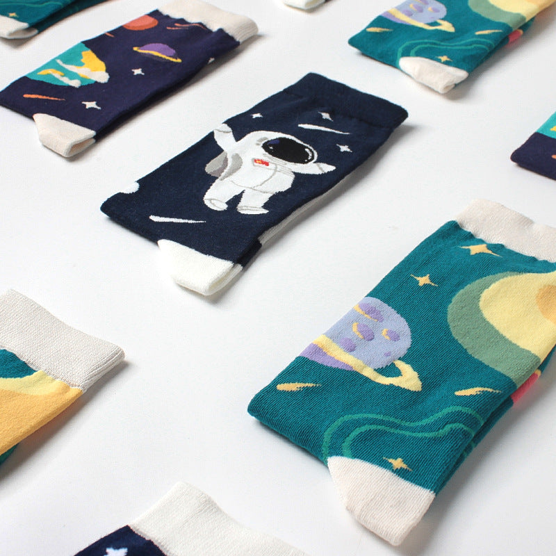 In-tube Socks Outer Space Series Cotton Socks