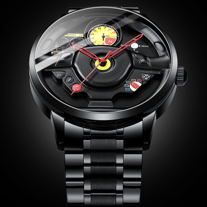 Three-dimensional Steering Wheel Hollow Watch